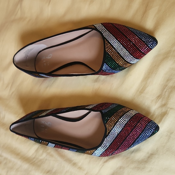 Mix No.6 Flats - multicolor jewel-tone sparkles - Picture 1 of 9